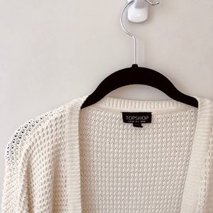 Topshop white knit cardigan